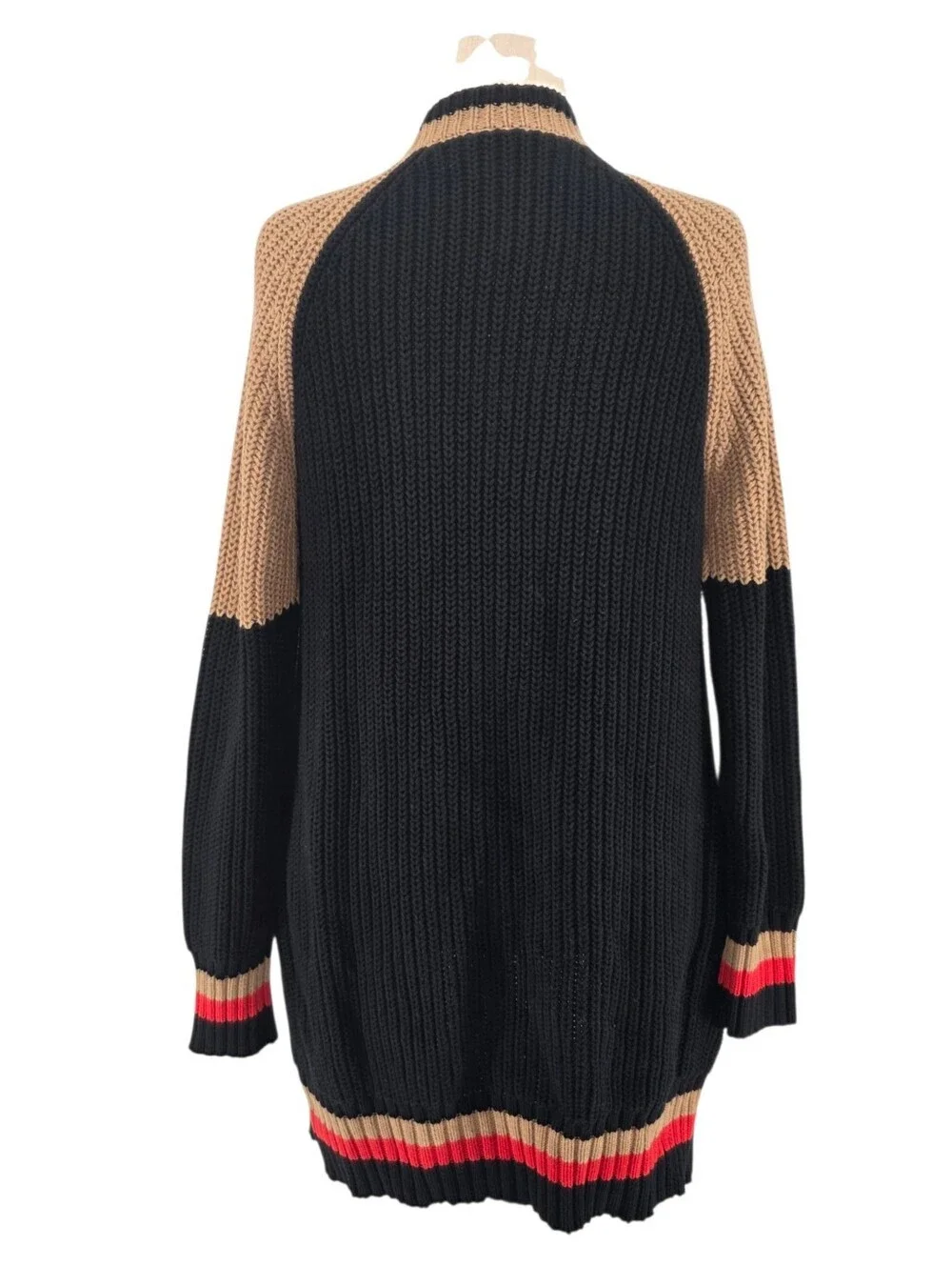 NWOT One Grey Day REVOLVE Chunky Knit Cashmere Silk Cardigan Sweater L